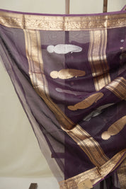 Violet Tissue Banarasi Silk Saree - SRVTBSS50