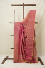 Rani Pink Maheshwari Tissue Saree - SRRPMTS746