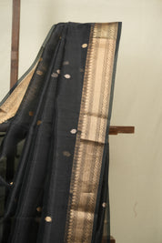 Black Tissue Banarasi Silk Saree - SRBTBSS78