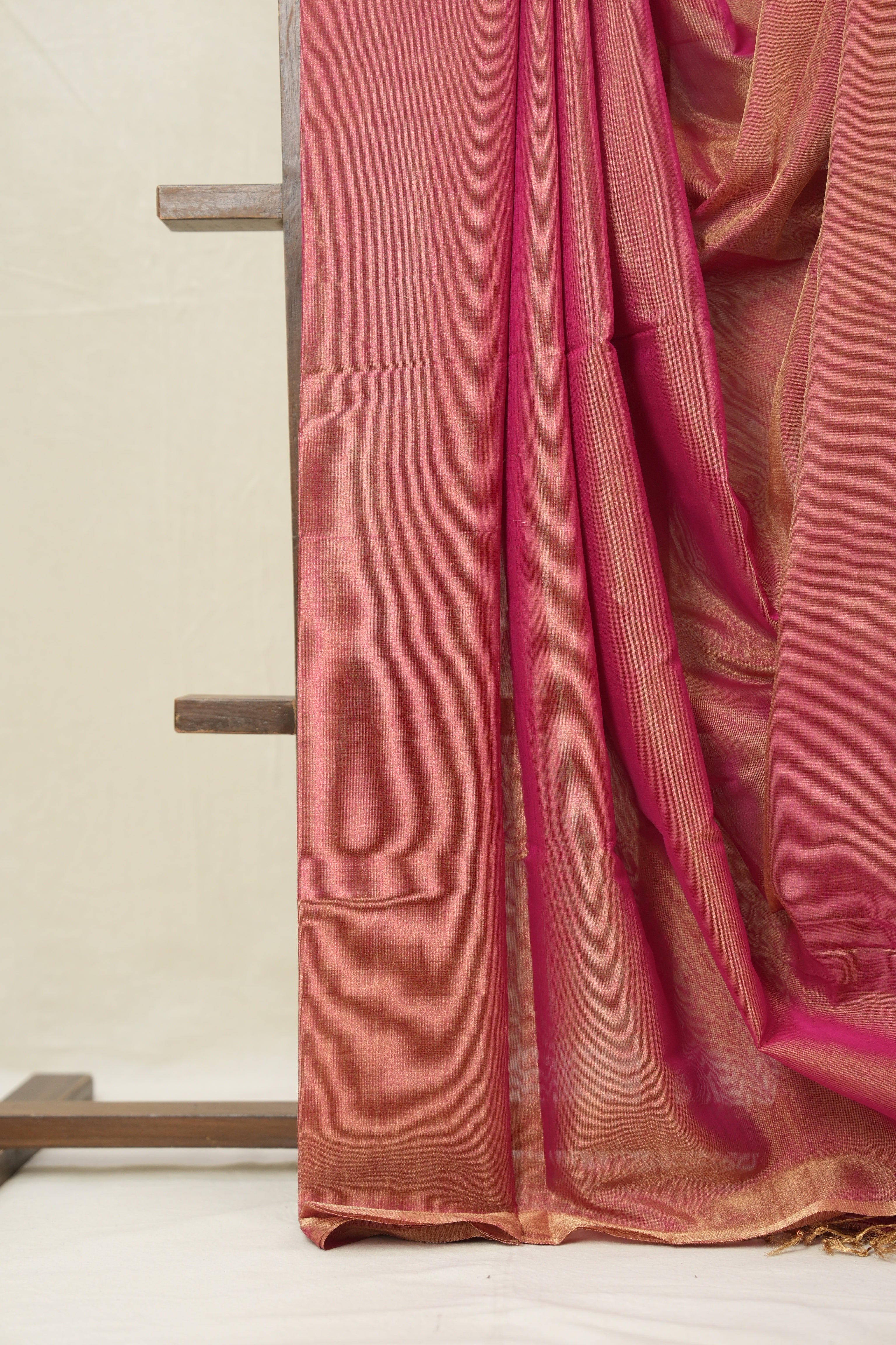 Rani Pink Maheshwari Tissue Saree - SRRPMTS746