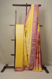 Lemon Yellow Silk Paithani Saree - SRLYSPS703