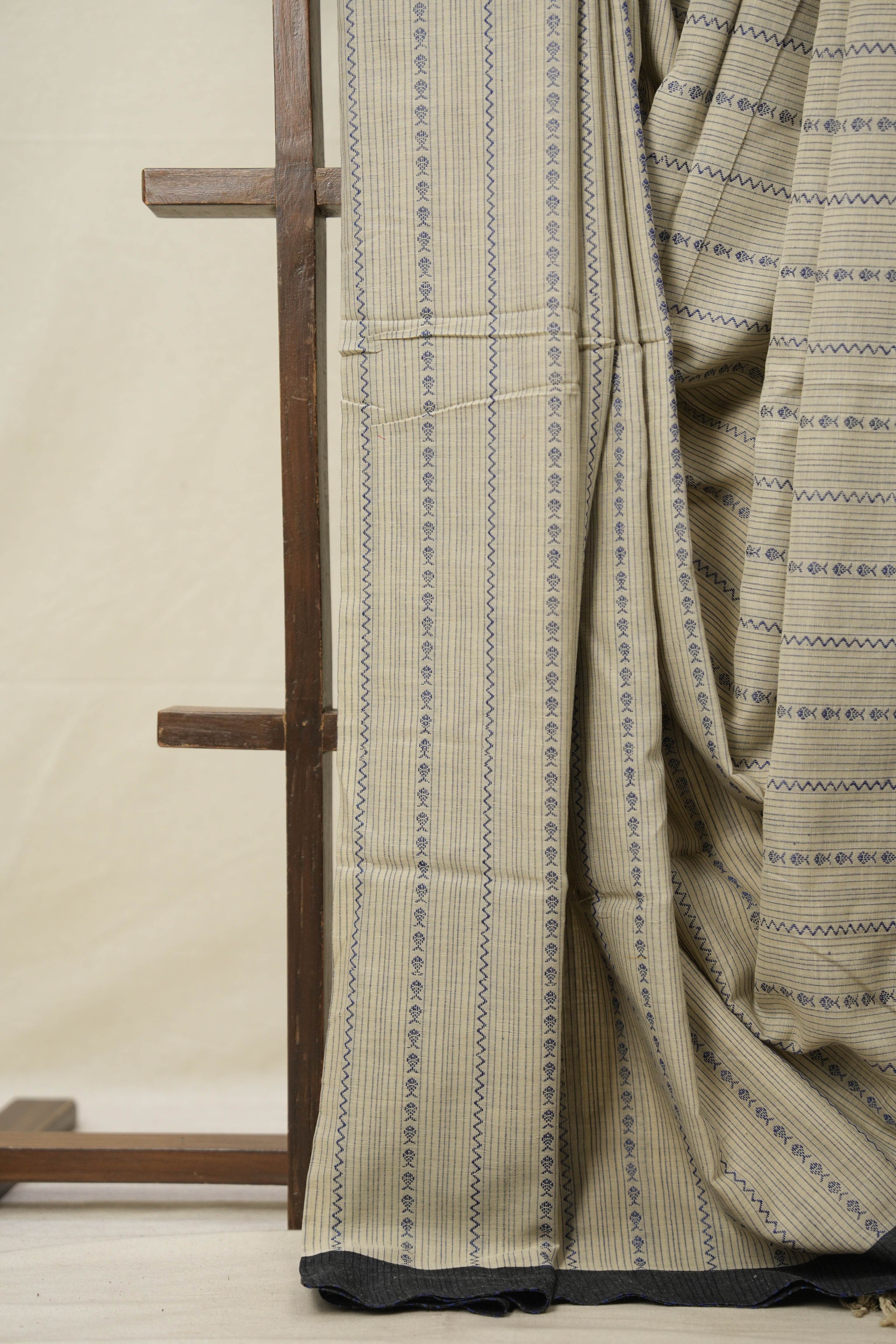 Beige Bengal Cotton Saree - SRBBCS103