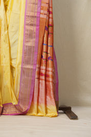 Lemon Yellow Silk Paithani Saree - SRLYSPS703