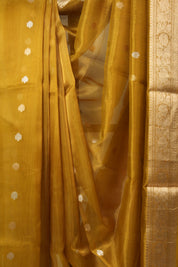 Mustard Gold Tissue Banarasi Silk Saree - SRMGTBSS56