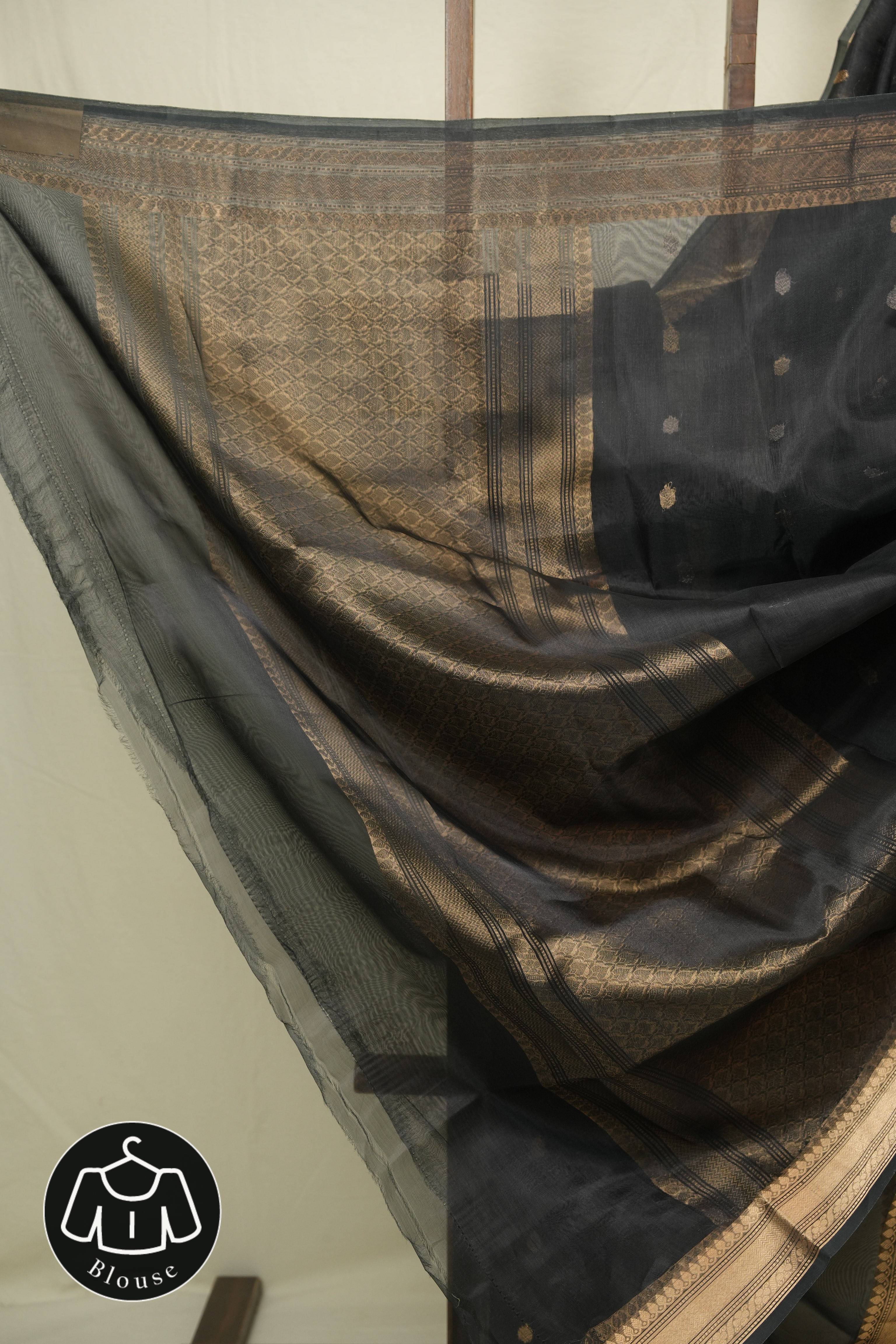 Black Tissue Banarasi Silk Saree - SRBTBSS78