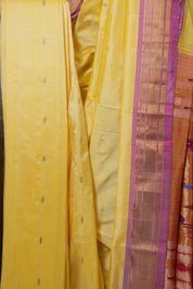 Lemon Yellow Silk Paithani Saree - SRLYSPS703