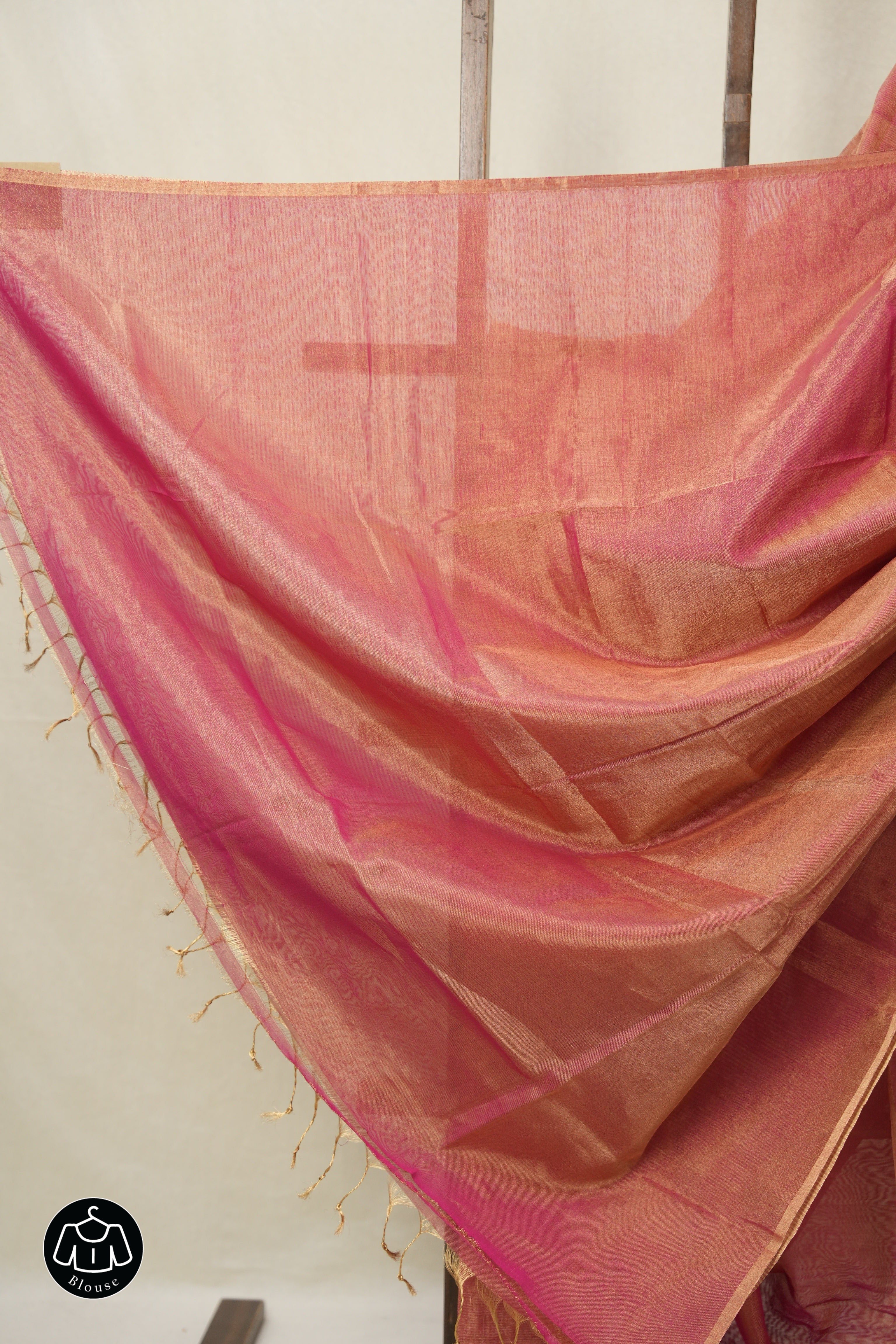 Rani Pink Maheshwari Tissue Saree - SRRPMTS746