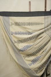 Beige Bengal Cotton Saree - SRBBCS103