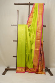 Neon Green Silk Paithani Saree - SRNGSPS699