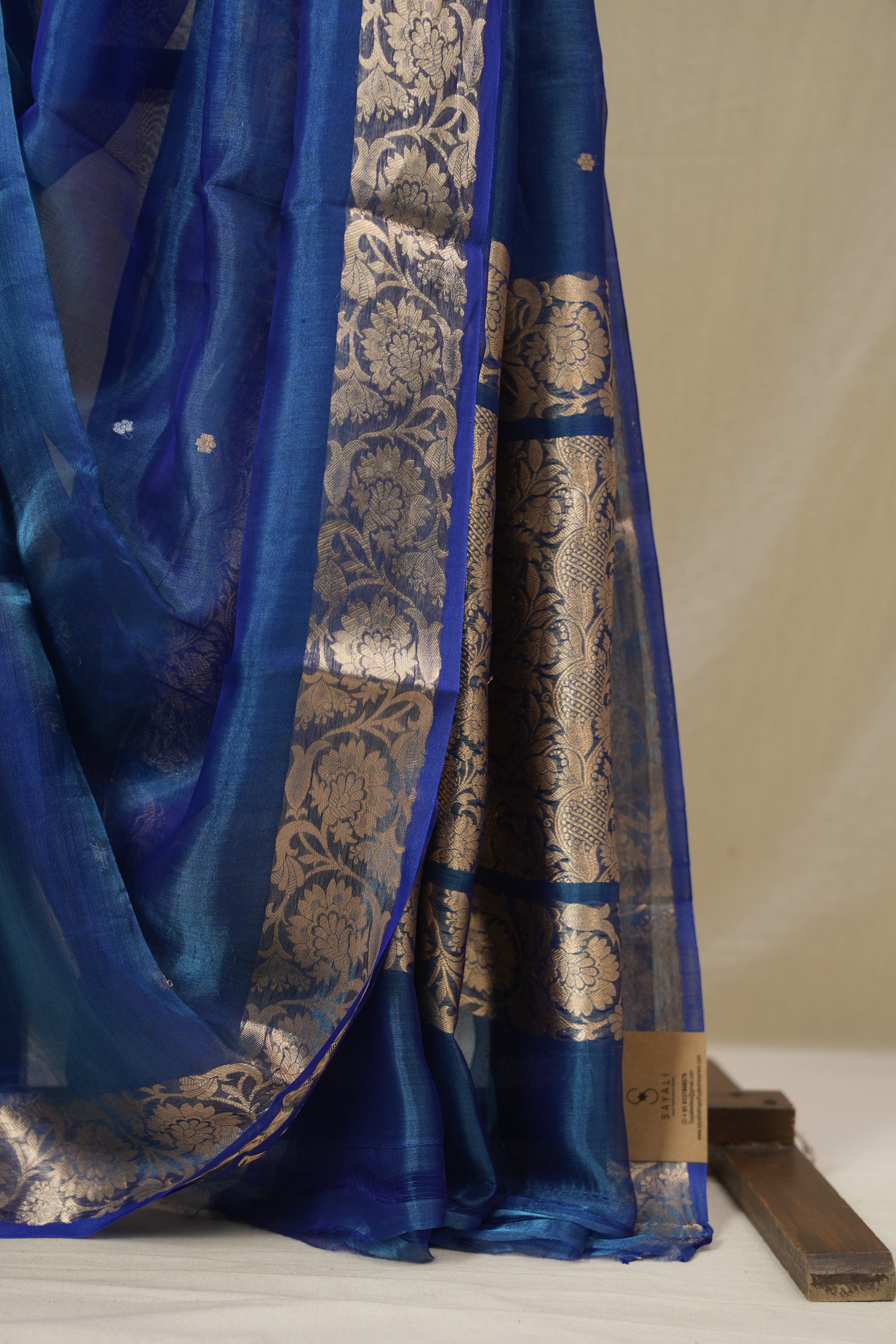 Blue Tissue Banarasi Silk Saree - SRBTBSS55