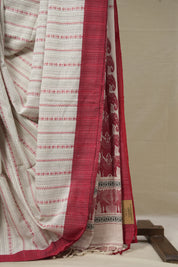 White Bengal Cotton Saree - SRWBCS102