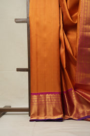 Golden Yellow Gadwal Silk Saree - SRGYGSS594