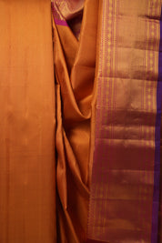 Golden Yellow Gadwal Silk Saree - SRGYGSS594