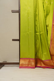 Neon Green Silk Paithani Saree - SRNGSPS699