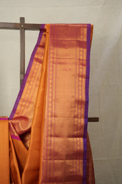Golden Yellow Gadwal Silk Saree - SRGYGSS594