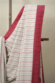 White Bengal Cotton Saree - SRWBCS102