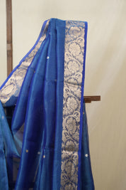 Blue Tissue Banarasi Silk Saree - SRBTBSS55