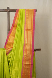 Neon Green Silk Paithani Saree - SRNGSPS699