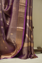 Dual Tone Lavender Tissue Banarasi Silk Saree - SRDTLTBSS76