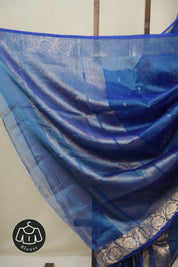 Blue Tissue Banarasi Silk Saree - SRBTBSS55