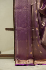 Dual Tone Lavender Tissue Banarasi Silk Saree - SRDTLTBSS76