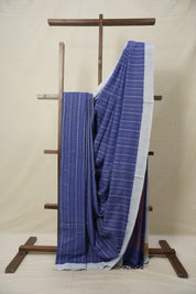 Blue Bengal Cotton Saree - SRBBCS101
