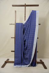 Blue Bengal Cotton Saree - SRBBCS101