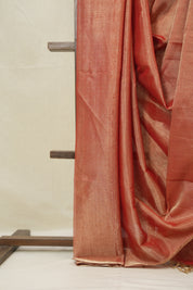 Red Maheshwari Tissue Saree - SRRMTS744