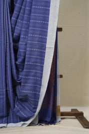 Blue Bengal Cotton Saree - SRBBCS101