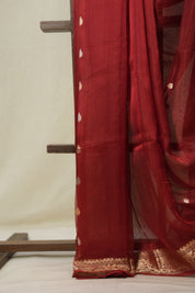 Maroon Tissue Banarasi Silk Saree - SRMTBSS57