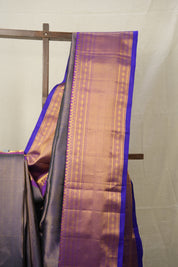 Golden Purple Gadwal Silk Saree - SRGPGSS596
