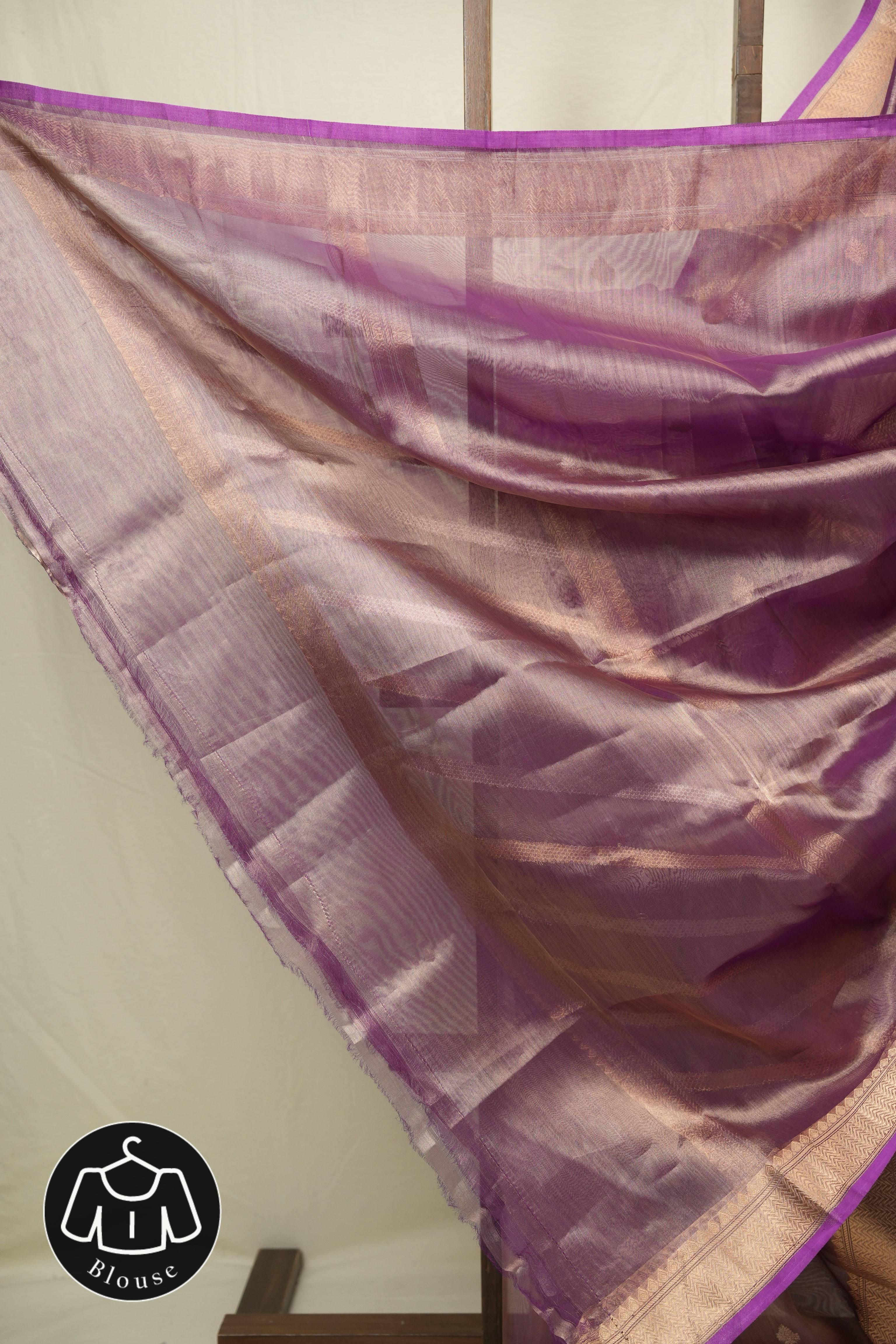 Dual Tone Lavender Tissue Banarasi Silk Saree - SRDTLTBSS76