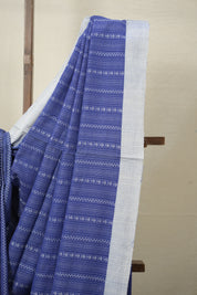 Blue Bengal Cotton Saree - SRBBCS101