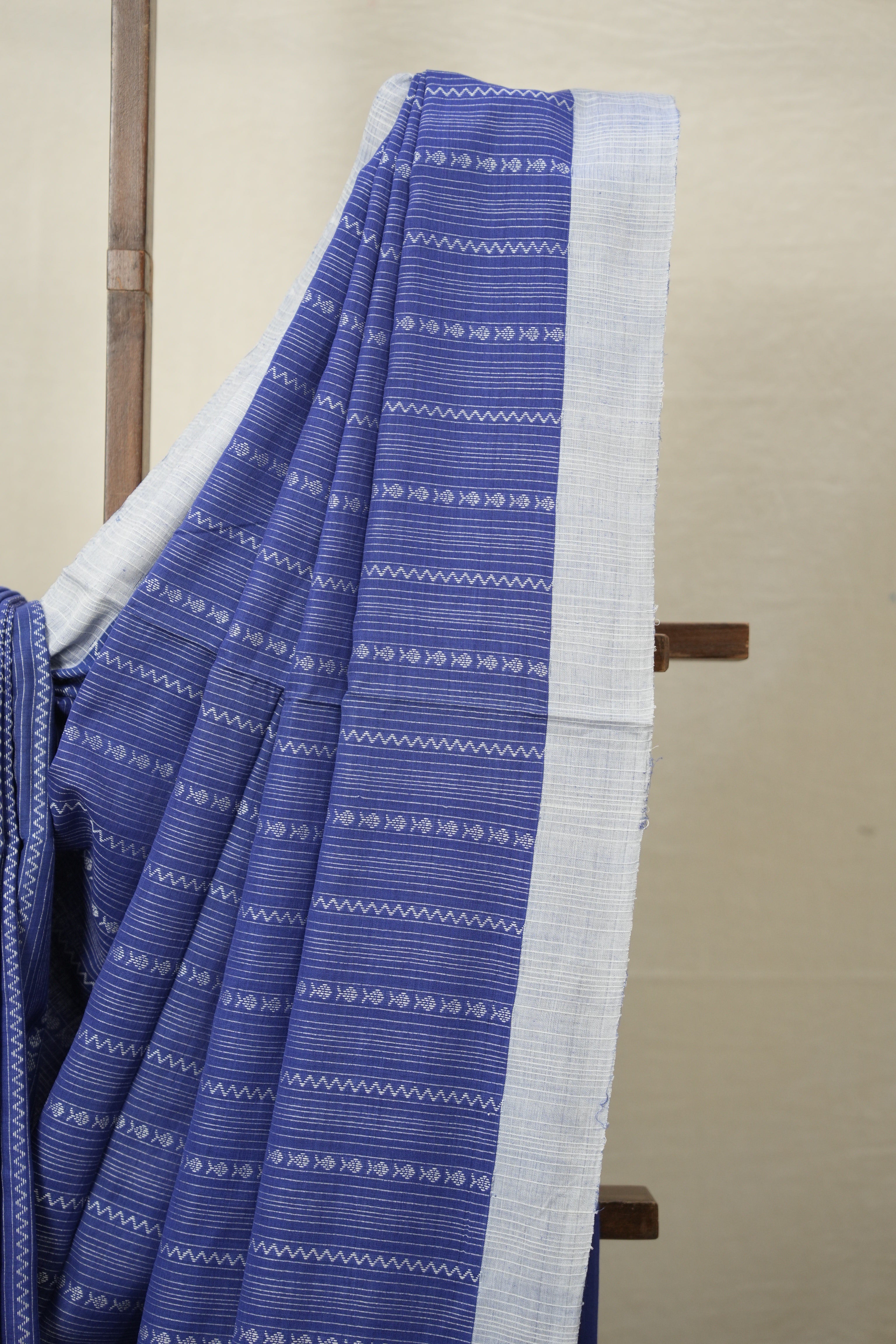 Blue Bengal Cotton Saree - SRBBCS101