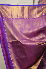 Golden Purple Gadwal Silk Saree - SRGPGSS596