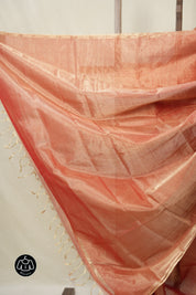 Red Maheshwari Tissue Saree - SRRMTS744