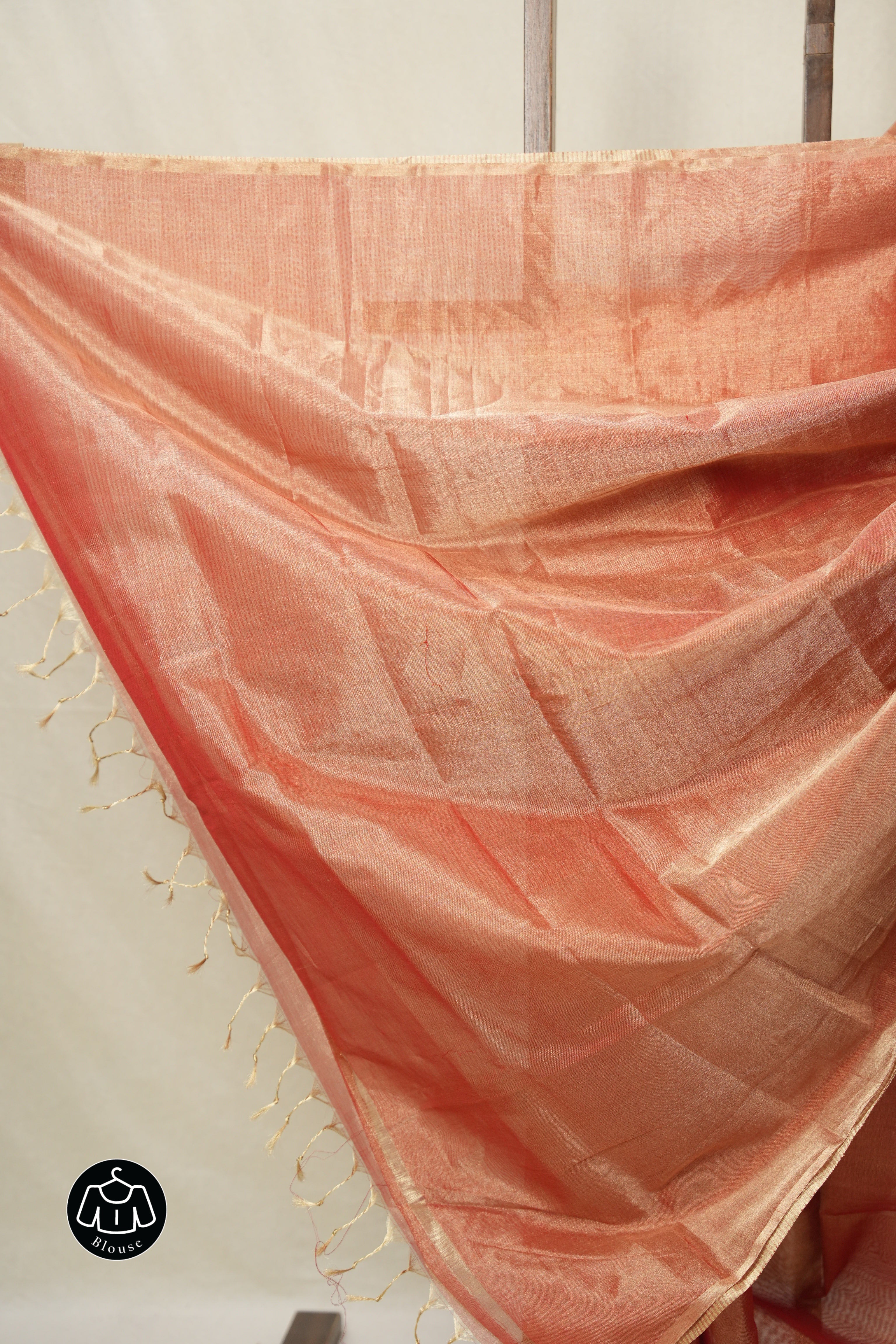 Red Maheshwari Tissue Saree - SRRMTS744