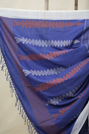 Blue Bengal Cotton Saree - SRBBCS101