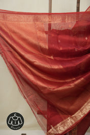 Maroon Tissue Banarasi Silk Saree - SRMTBSS57