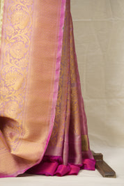 Cream Gadwal Silk Saree - SRCGSS597