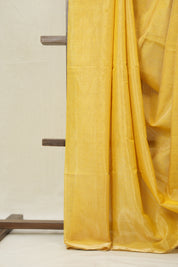 Yellow Maheshwari Tissue Saree - SRYMTS742