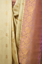 Cream Gadwal Silk Saree - SRCGSS597