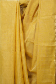 Yellow Maheshwari Tissue Saree - SRYMTS742
