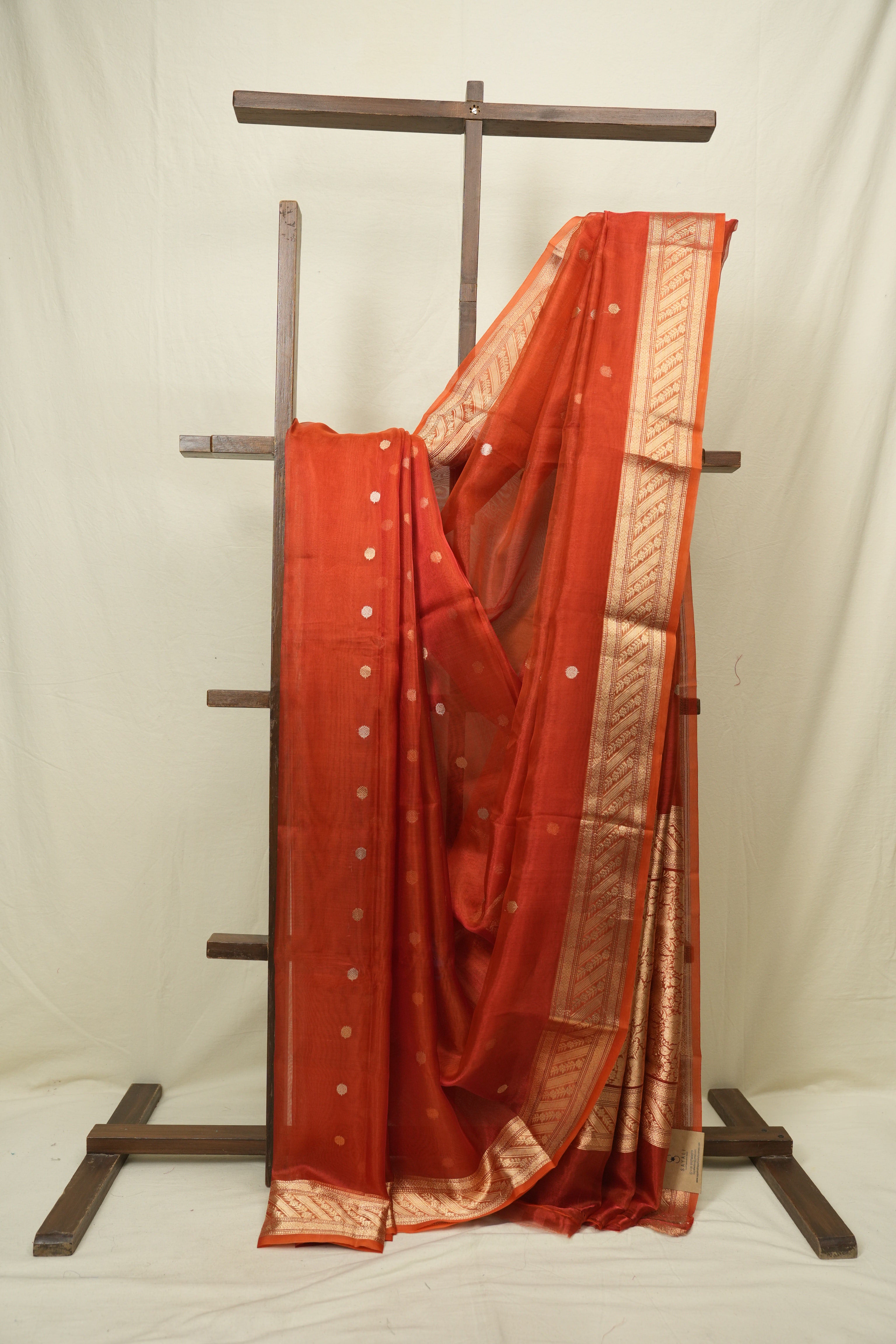 Orange Tissue Banarasi Silk Saree - SROTBSS88