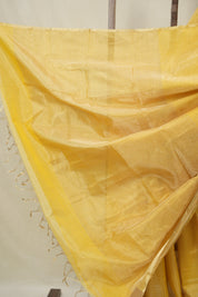Yellow Maheshwari Tissue Saree - SRYMTS742