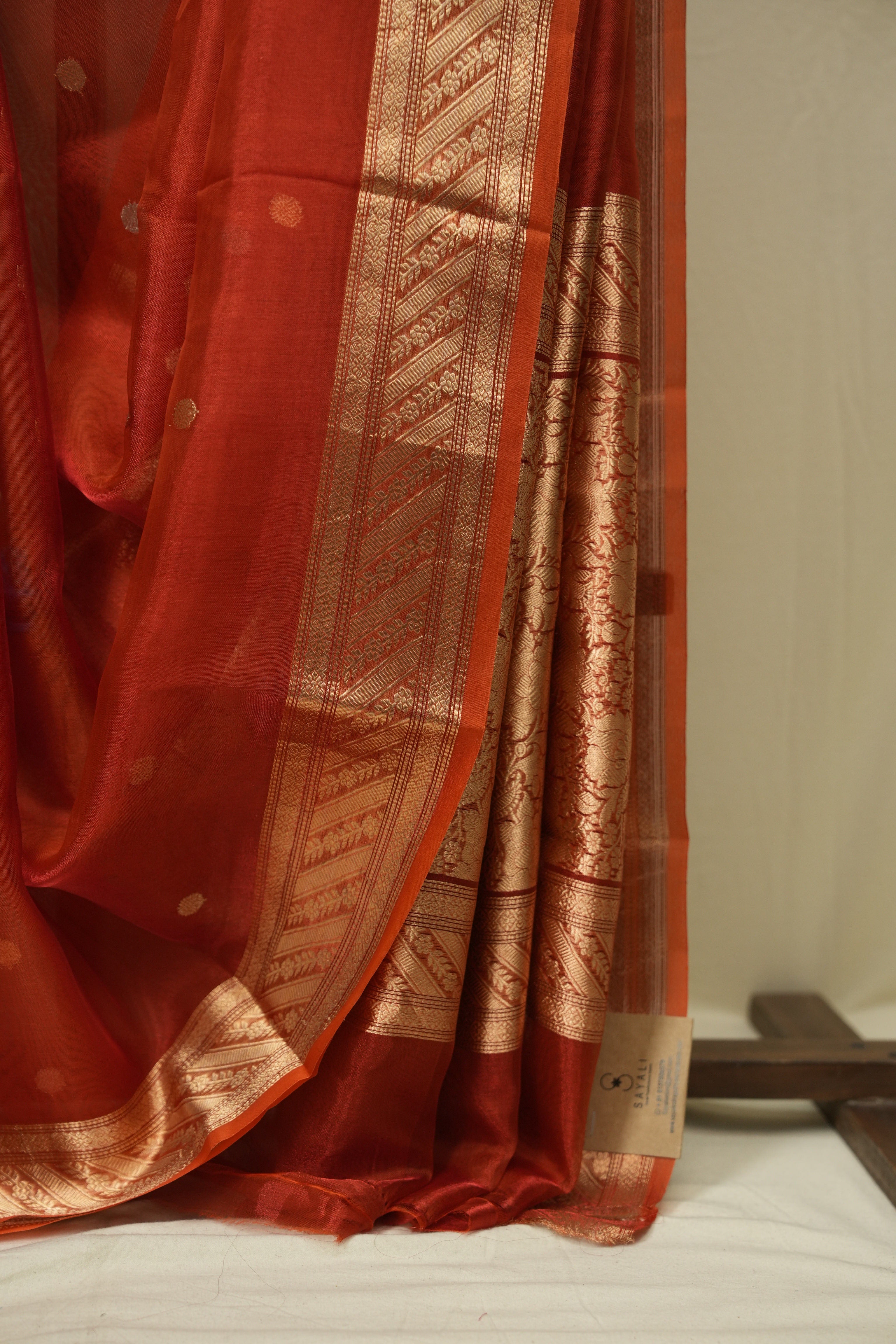 Orange Tissue Banarasi Silk Saree - SROTBSS88