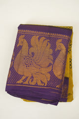 Mustard Sungudi Cotton Saree - SRMSCS356