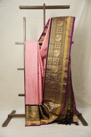 Marshmallow Pink Gadwal Silk Saree - SRMPGSS595