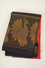 Red Sungudi Cotton Saree - SRRSCS354