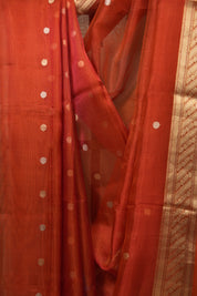 Orange Tissue Banarasi Silk Saree - SROTBSS88